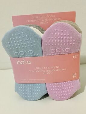 Bala Studio Grip Socks, 6 Pairs in Total, New
